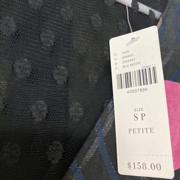 NWT Maeve anthropologie petite xs black motif circles sleeveless dress. - Picture 5 of 13